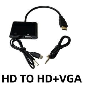 1080P One In One Out High Definition to VGA High Definition Converter Suitable for Computers PC Monitors Projectors and HDTVs
