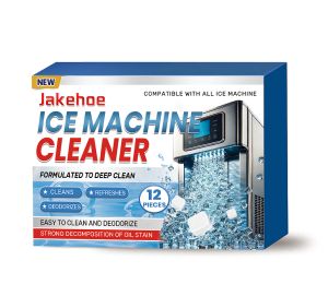 Jakehoe 12pcs Ice Maker Cleaning Tablets-Compatible with All Ice Machines Easy-to-Use Ice Cube Cleaner for Home UseHome Appliance Care