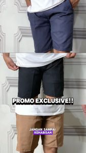 Chinos Celana Pendek Pria 100RB Dapat 5 | Spesial Size XL BB 80-90KG Casual Dewasa