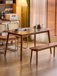 WEISHA | Bàn Ăn Hình Chữ Nhật Phong Cổ Điển