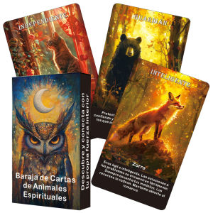 Spanish Animals Tarot Deck Spirit Animals Oracle Cards Animals Message Oracle Deck 12x7cm Cards 52-Cards