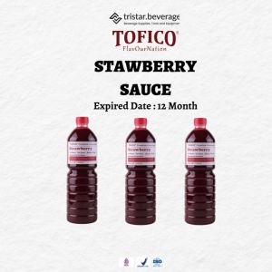 Tofico Sauce Strawberry 1 Liter - Saos Rasa Strawberry Original Premium Quality 1000ml