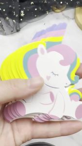 50 Cái/bộ Bộ Đồ Trang Trí Tiệc Kẹo Unicorn Kèm Kẹo Quà Tặng Đồ Dùng Sinh Nhật Cho Trẻ Em Thẻ Trang Trí Cho Các Sự Kiện Tiệc Tắm Cho Bé