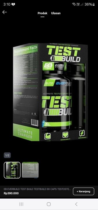 EB TEST BUILD TESTBUILD EVERBUILD TESTO TESTOSTERONE BOOSTER 90 CAPSUL ORIGINAL