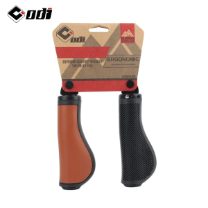 ODI | ODI Leather Bike Grips Ergonomic Mountain Folding Bicycle Handlebar Cover Comfortable Shock Absorbing MTB Handle Bar Cuff Grips