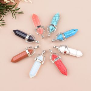 1PC Hexagonal Crystal Wand Ornament Energy Healing Gemstone Mineral Specimen Craft Home Table Decor Holiday Souvenir Gift