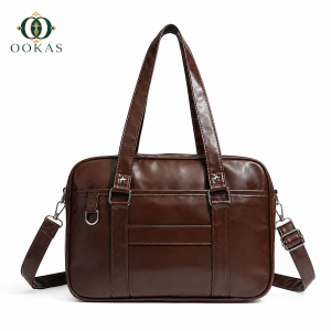 OOKAS Japanese Shoulder Bag For Woman JK Uniform Backpack Leather Tote Bag Waterproof Crossbody Bag
