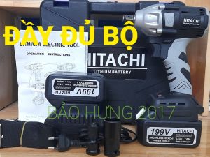 Bộ Cà Lê điện pin 21V Không chổi than hitachii (Bộ nguyên kiện)