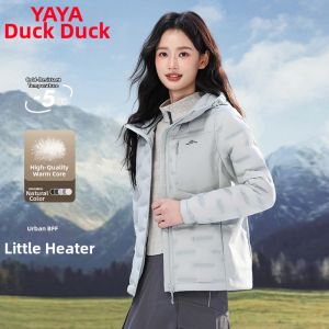 YAYA | Winter New Short Hooded Comfortable Warm Minimalist Lightweight Womens Down Jacket