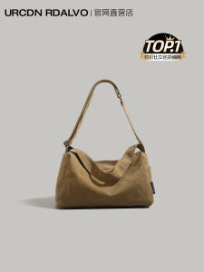UR Casual Canvas Tote Bag Large Capacity Womens Commuter Bag 2025 New Style Popular Single Shoulder Slant Cross Bag
