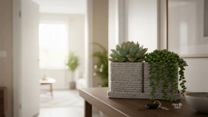 Stone Wall Planter with Drip Tray