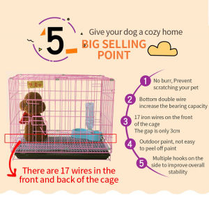 Petorldog Pet Cages Heavy Duty 狗笼 Portable Cage Foldable Cage Collapsible for Dog Cat Rabbit Puppy