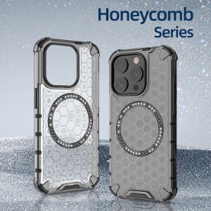 UFLAXE HONY - For Samsung Galaxy S24 / S24 Plus / S24 Ultra Case - Matte Clear Shockproof Hard Case | Anti-Yellowing Durable Honeycomb Phone Case