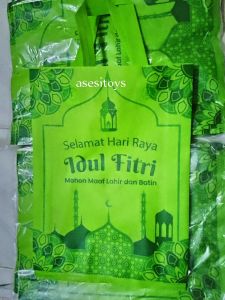 Tas Spunbond lebaran ECOZEE HIJAU 30x40x8 sablon 4 SISI Idul Fitri