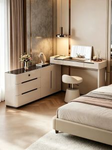 ZUNTONGGE | Luxury Vanity and Dresser in One Space-Saving Wall-Mounted With Lock