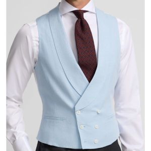 Solid Waistcoat For Wedding Banquet Birthday Business Casual Work Set Men Suit Vest White With Lapel Double Button