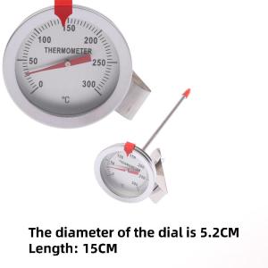 -1 Piece 0-200℃ 0-300℃ Cooking Temperature Meter Stainless Steel Probe Kitchen Tools Milk Coffee Food Meat Gauge