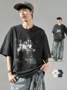SZON | Graffiti Printed Trendy Streetwear T-shirt Short Sleeve