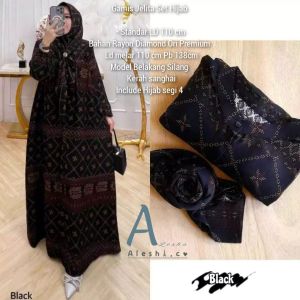 Alesha - NEW DRESS URMILA PREMIUM BEST SELLER GAMIS SET HIJAB CERUTY BABYDOL DRESS RAYA VIRAL