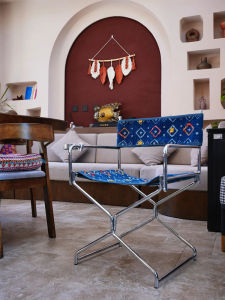 Portable Folding Chair for Outdoor Travel Casual Camping Fishing High End Home Use Space Creating Metal Dinner Chair