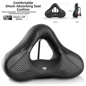 West Biking | Large Hollow Ventilated Thickened Widened Bicycle Saddle