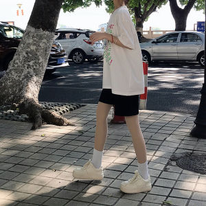 Black Sports Shorts Men and Women Same Style New Arrival Summer Stripes Loose Outer Wear Slim Looking Casual Student Hot Pants and Bermuda Shorts