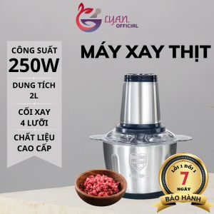 Máy xay thịt máy xay đa năng công suất 250W cối inox304 4 lưỡi dao sắc bén