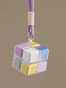 Portable Large Capacity Magic Cube Medication Box with Lanyard Portable Pill Dispenser 7-Day Sealed Tablet Organizer