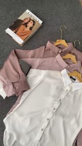 Meisa Silk Shirt Kemaja Atasan Wanita Silk Cradenza Shimer