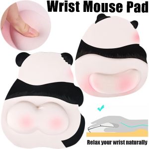 Cute Cartoon Panda Mouse Pad with Wrist Support Soft Decompressed Desktop Kawaii Panda Mouse Mats Keyboard Pads Computer Office