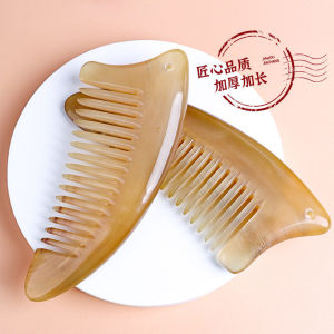 Thảm Mát Da Đầu Bằng Sừng Bò Tự Nhiên Cỡ Răng Lớn Chống Tĩnh Điện Nhiều Chức Năng Chải Tóc Hình Con Cừu