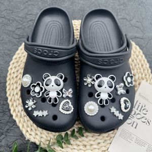 Crocs Jibbitz Charms Cute Panda Shoe Buckle Cartoon Kuromi Labubu Shoe Flower Decoration for Crocs
