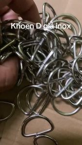 khoen chữ D (30mm) màu trắng phụ kiện quai đeo túi xách đa năng