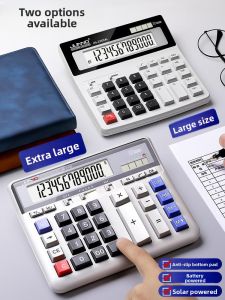 MONLEYTA | Office Use Financial Accounting Desktop Solar Powered Computer Large Screen Big Button Dual Power Battery Voice Enabled Calculator