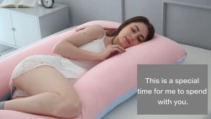 U-Shaped Pregnancy Pillow Provides Sleep And Pregnancy Support Grey Color Option Pregnant Protection Pillow Pregnancy Protection Pillow Stretchy And Breathable Fabric Contains Pillow Core