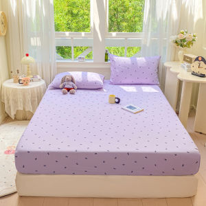 Dansunreve Fitted Bed Sheet Washed Cotton Cartoon Animal Printed Bedsheet Class A Skin-friendly Fitted Bedsheet Single/Queen/King/Super King