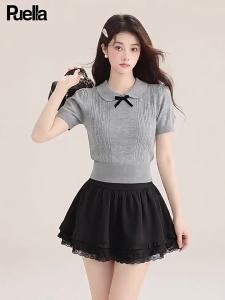 puella | Summer Stylish and Elegant Slimming Gray Two-piece Outfit