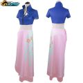 Anime One Piece Nico Robin Cosplay Costume Top and Wrap Skirfor Women One Piece Anime Nico Robin Outfit Dress. 