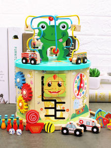 Early Education Seven-Cube Bead Toy Happy Farm Six-Cube Baby Early Education Toy Eight-Cube Busy Box Infant Intelligence Development Toy