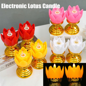 Lotus Lamp Led Simulation Light Electronic Candle Rocking Cross-Border E-Commerce Source Thailand Candle Lamp