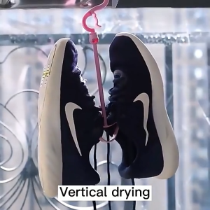 Rak Jemur Kasut Shoes Drying Hanger 360 Degrees Rotatable Double Hook Multi-Purpose Wind Proof Belts And Ties Hanger Penyangkut Kasut 晒鞋架