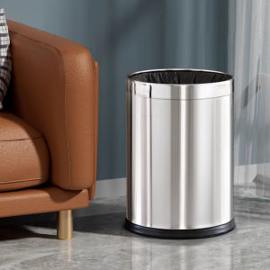 10L/14L stainless steel trash can metal bathroom trash can for bathrooms kitchens hotels restaurants