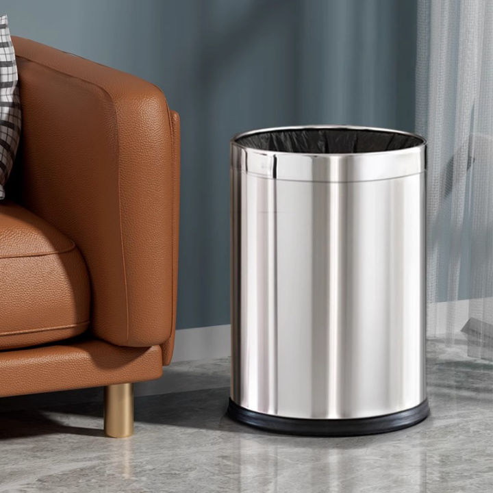10L/14L stainless steel trash can, metal bathroom trash can, for ...