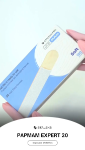 【Vainpot-SG】STALEKS PRO Disposable White Files papmAm on Wooden Base EXPERT 20 / Grit 100 to Grit 240 / 25pcs