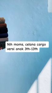Celana cargo anak perempuan Korean style 3-13 tahun katun strech