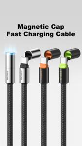 Hagibis USB C ถึง USB C สายเคเบิ้ลพร้อมฝาครอบกันขีดข่วนโลหะกันฝุ่นแม่เหล็ก240W Type C สาย PD 3.1เร็วสายชาร์จสำหรับ iPhone 16 15 Macbook Pro iPad