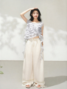 KEIKO | Tiered Ruffle Hem Round Neck Sleeveless Tank Top