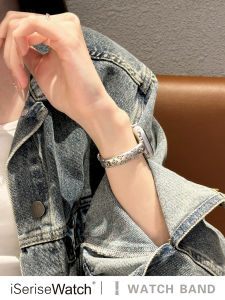 iSeriseWatch | Stylish Metal Bracelet Band for Apple Watch Fashionable Carved Flowers Design Womens Compatible Models