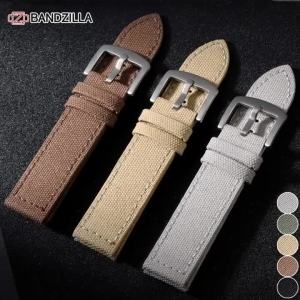Universal Canvas Nylon Leather Watchband 18mm 20mm 22mm 24mm Strap Men Women Wristbelt for Seiko for Omega High Quality Bracelet