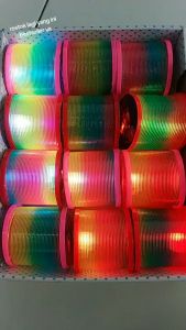 Slinky Magic Spring Rainbow Ada Lampu Spiral Pelangi Per Mainan Anak